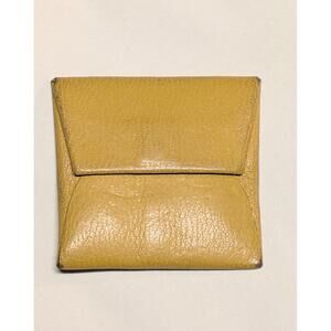 Hermes Bastia Wallet in Jaune Ambre Yellow Epsom Leather EUC